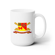 Load image into Gallery viewer, White Mug 15oz -Army - 54th Artillery Group w Br - Ribbon - X 300
