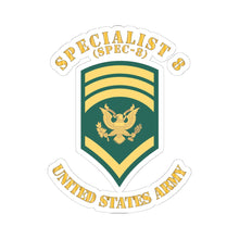 Load image into Gallery viewer, Kiss-Cut Stickers - Army - Enlisted - SPEC 9 - Specialist 9 - Std - Combat Veteran X 300
