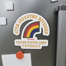 Load image into Gallery viewer, Die-Cut Magnets - Army - SSI - 42nd Infantry Division - Rainbow - US Army Veteran X 300
