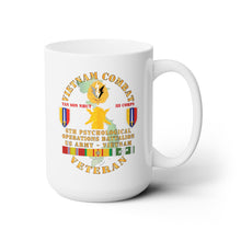 Load image into Gallery viewer, White Ceramic Mug 15oz - Army - Vietnam Combat Vet - 6th PSYOPS Bn - USARV w VN SVC