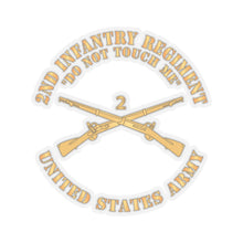 Load image into Gallery viewer, Kiss - Cut Stickers - Army - 2nd Infantry Regiment Branch - Do Not Touch Me - US Army X 300