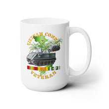Load image into Gallery viewer, White Ceramic Mug 15oz - Army - Vietnam Combat Vet - w APCs