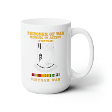 Load image into Gallery viewer, White Ceramic Mug 15oz - Army - POW - MIA - VIetnam w VN SVC