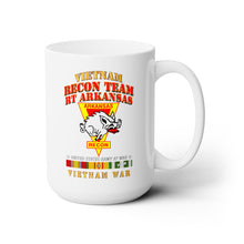 Load image into Gallery viewer, White Ceramic Mug 15oz - RECON TEAM - Recon Team - RT Arkansas - Razor - Vietnam War w VN SVC