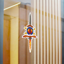 Load image into Gallery viewer, Kiss-Cut Vinyl Decals - Army - 56th Field Artillery Command - SSI w Br - Ribbon w Pershing - Firing