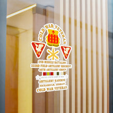 Load image into Gallery viewer, Kiss-Cut Vinyl Decals - Army - Cold War Vet - 2nd Missile Bn, 333rd Artillery 46th Artillery Group - Germany - 7th US Army w COLD SVC