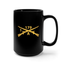 Load image into Gallery viewer, Black Mug 15oz - Alpha Company, 1st Battalion, 179th Infantry Regiment - Inf Branch wo Txt X 300