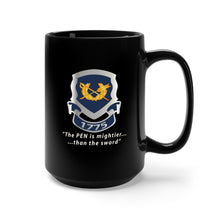Load image into Gallery viewer, Black Mug 15oz - Army - Jag Corps Crest - Pen is Mighter X 300