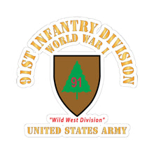 Load image into Gallery viewer, Kiss-Cut Stickers - Army - SSI - 91st Infantry Division - WWI - Wild West Division - US Army X 300