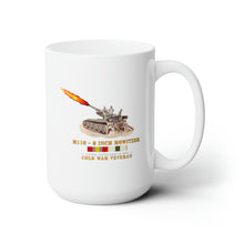 Load image into Gallery viewer, White Ceramic Mug 15oz - Army - M110 - 8 Inch - Crew Firing w COLD SVC