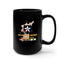 Load image into Gallery viewer, Black Mug 15oz - Army - Korea Map - 2nd Infantry Div - Second to None w SVC