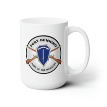 Load image into Gallery viewer, White Ceramic Mug 15oz - Army - Fort Benning, GA - Home of the Infantry