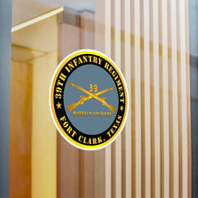 Load image into Gallery viewer, Kiss-Cut Vinyl Decals - Army - 39th Infantry Regiment - Buffalo Soldiers - Fort Clark, TX w Inf Branch