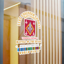 Load image into Gallery viewer, Kiss-Cut Vinyl Decals - 51st Engineer Combat Battalion - Stopped by Nothing - Bulge - EUR SVC X 300