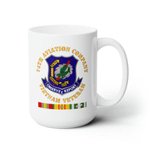 Load image into Gallery viewer, White Ceramic Mug 15oz - Army - 74th Aviation Company - Vietnam Veteran
