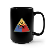 Load image into Gallery viewer, Black Mug 15oz - Army - 628th Tank Battalion SSI X 300