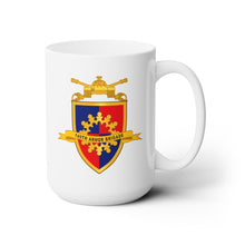 Load image into Gallery viewer, White Ceramic Mug 15oz - Army - 149th Armor Brigade w Br - Ribbon X 300
