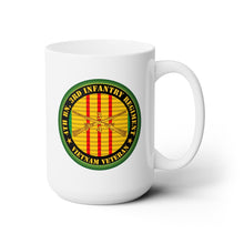 Load image into Gallery viewer, White Ceramic Mug 15oz - Army - 4th Bn 3rd Infantry Regiment - Vietnam Veteran w Inf Branch