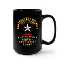 Load image into Gallery viewer, Black Mug 15oz - Army - 2nd Infantry Div - Camp Hovey Korea - Hovey Cut - Tong Du Chon X 300