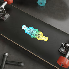 Load image into Gallery viewer, Holographic Die-cut Stickers - USCG - Cutterman Badge - Enlisted - Silver wo Txt