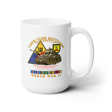Load image into Gallery viewer, White Ceramic Mug 15oz - Army - 740th Tank Battalion - Daredevils - w Tank w SSI WWII EU SVC1