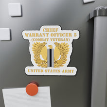 Load image into Gallery viewer, Die-Cut Magnets -SSI -Army - Chief Warrant Officer - CW05 - Combat Veteran - Flat - Eagle and Bar X 300