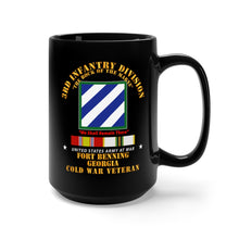 Load image into Gallery viewer, Black Mug 15oz - Army - 3rd ID - Fort Benning GA w Cold War SVC