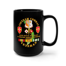 Load image into Gallery viewer, Black Mug 15oz - Vietnam Combat Vet w 69th Signal Bn DUI - USMacv w VN SVC