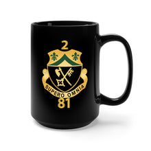 Load image into Gallery viewer, Black Mug (11oz, 15oz) - 2nd Battalion, 81st Armor - DUI w Regiment Number