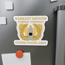 Load image into Gallery viewer, Die-Cut Magnets -SSI -Army - Warrant Officer - W01 - Combat Veteran - Flat - Eagle and Bar X 300