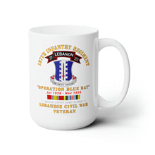 Load image into Gallery viewer, White Ceramic Mug 15oz - Army - 187th Infantry Regiment - TF 201 - Lebanon Civil War w AFEM SVC