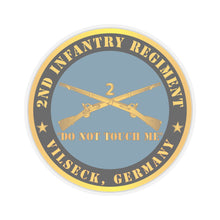 Load image into Gallery viewer, Kiss - Cut Stickers - Army - 2nd Infantry Regiment Branch - Do Not Touch Me - Vilseck, Germany X 300