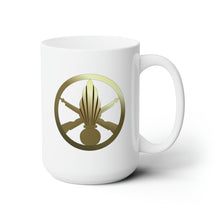 Load image into Gallery viewer, White Ceramic Mug 15oz - France - French Military Infantry Beret Cap Badge wo Txt