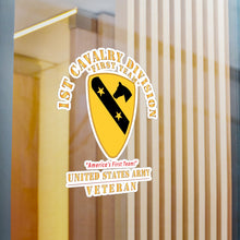 Load image into Gallery viewer, Kiss-Cut Vinyl Decals - Army - 1st Cavalry Division - DUI - America's First Team - US Army - Veteran X 300