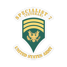 Load image into Gallery viewer, Kiss-Cut Stickers - Army - Enlisted - SPEC 7 - Specialist 7 - Std wo Txt X 300