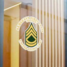 Load image into Gallery viewer, Kiss-Cut Vinyl Decals - Army - Sergeant First Class - SFC - Retired - Flat X 300