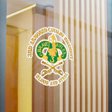 Load image into Gallery viewer, Kiss-Cut Vinyl Decals - Army - 3rd Armored Cavalry Regiment DUI - Blood and Steel X 300