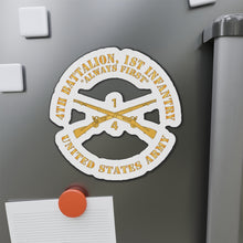 Load image into Gallery viewer, Die-Cut Magnets -SSI -Army - 4th Battalion, 1st Infantry Regiment Branch - Always First - US Army X 300