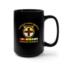 Load image into Gallery viewer, Black Mug 15oz - Army - 24th Evacuation Hospital - Vietnam Veteran w V N SVC