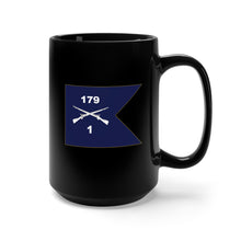 Load image into Gallery viewer, Black Mug 15oz - 1st Battalion, 179th Infantry Regiment - Guidon X 300