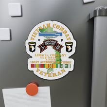 Load image into Gallery viewer, Die-Cut Magnets - Army - Vietnam Combat Vet - L Co 75th Infantry (Ranger) - 101st Airborne Div SSI X 300
