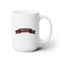 Load image into Gallery viewer, White Ceramic Mug 15oz - Army - C Co 16th Cavalry Regiment Aero Scouts - Vietnam - SCROLL X 300