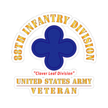 Load image into Gallery viewer, Kiss-Cut Stickers - Army - SSI - 88th Infantry Division - Clover Leaf Division - US Army Veteran X 300