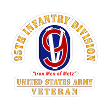 Load image into Gallery viewer, Kiss-Cut Stickers - Army - SSI - 95th Infantry Division - Iron Men of Metz - US Army Veteran X 300