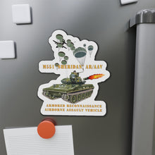 Load image into Gallery viewer, Die-Cut Magnets - Army - M551 Sheridan - Firing - ARV-AAV w Paratroopers