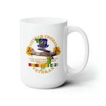 Load image into Gallery viewer, White Ceramic Mug 15oz - Army - Vietnam Combat Vet - 74th Aviation Company - 12th Combat Aviation Group - VN SVC