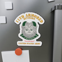 Load image into Gallery viewer, Die-Cut Magnets - Army - DUI - 11th Armored Division - Thunderbolt - US Army X 300