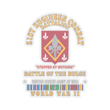 Load image into Gallery viewer, Kiss-Cut Stickers - 51st Engineer Combat Battalion - Stopped by Nothing - Bulge - EUR SVC X 300