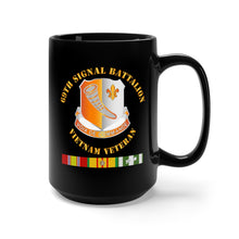 Load image into Gallery viewer, Black Mug 15oz - 69th Signal Battalion - Vietnam Veteran w VN SVC