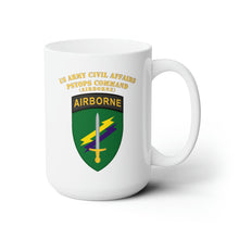 Load image into Gallery viewer, White Ceramic Mug 15oz - SOF - USACAPOC SSI w Txt